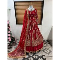 Shree Hari Fashion-SR Designer Schwarze Hochzeitskleider Elegantes Partykleid mit Unterteil und Dupatta Größe M