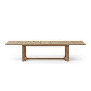 Luxury Resort <b>Outdoor</b> Furniture 350cm Long Teak Wood <b>Dining</b> <b>Table</b> Weather Resistant Slatted <b>Extendable</b> Patio <b>Table</b> for 12 or 14 - Product Image 1