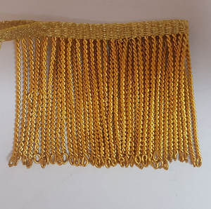 Tassels Silk Gold and Blue Fringe <b>Lace</b> | Premium Quality Custom Color Fringes for Sale - Product Image 6