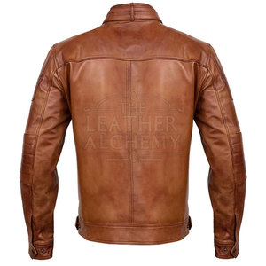 Premium Motor <b>Bike</b> Leather <b>Jacket</b> With Modern Design Smooth Texture Comfortable Fit Reinforced Structure - Product Image 4