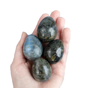 Huevo Yoni de Labradorita Natural, Piedra Semipreciosa de Jade para Protección Energética, Ejercicio Vaginal, Tallado con Diseño Feng Shui - Product Image 5