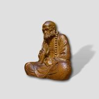 Statue de méditation Bodhidharma en bois de rose de qualité supérieure, artisanale, figurine bouddhiste en bois pour la décoration de la maison