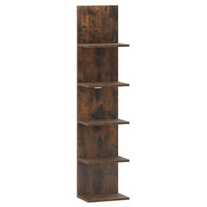 Mensola Galleggiante Rustica a 5 Livelli in Legno Ingegnerizzato Marrone 30,48 x 21,59 x 129,54 cm, 11 libbre per Mensola, 9,5 pollici - per Bagno, Realizzata in MDF - Product Image 4