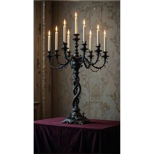 Candélabre en métal bronze antique à 3 bras, support de bougie vintage en fer pour centre de table de mariage, décoration intérieure, ornement de table - Product Image 4