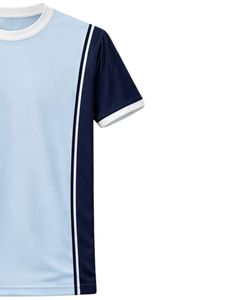 Ensemble t-shirt et short de sport bleu clair pour homme, respirant, séchage rapide, vêtements de sport, tenue de course à pied, entraînement, vêtements de sport actifs - Product Image 2