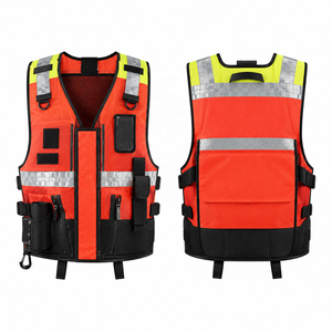 Gilet de sécurité tactique haute visibilité pour hommes, en maille réfléchissante, uniforme de travail d'été pour l'extérieur, avec poches, vente en gros - Product Image 4