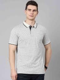 Men's Geometric Print Fashion Polo | Custom Patterned Pique Shirt | Tipped Contrast Collar Casual Top - Product Image 2