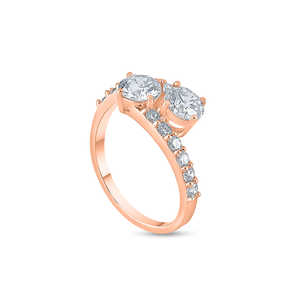 แหวนหมั้นเพชรพู่2เม็ด - Product Image 2