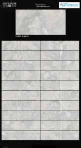 Azulejos de Porcelana GVT PGVT con Aspecto de Mármol y Piedra de 300x600 mm (30x60 cm / 12x24 Pulgadas), Azulejos de Pared con Efecto Mármol Moderno de 12x24 Pulgadas para Baño - Product Image 3