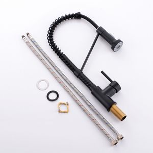 Rubinetto da cucina monocomando in acciaio inossidabile nichel spazzolato con doccetta estraibile per la tua cucina - Product Image 1