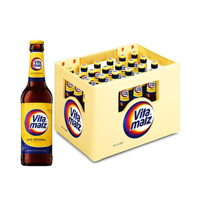 Boissons maltées non alcoolisées Vitamalz Original authentiques 24x0.33L en bouteilles de verre 0,0 % ABV Caisse recyclable Vente en gros en vrac - Product Image 3