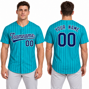 Camiseta de Béisbol Personalizada para Hombre, con Rayas Naranjas, Cuello en V, Manga Corta, Transpirable, de Poliéster, con Impresión del Nombre y Número del Equipo, para Todas las Temporadas - Product Image 6