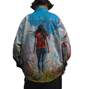 Camisa Casual de Algodón 100% con Estampado Digital para Hombre, Camisas de Manga Larga con Botones - Product Image 2