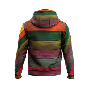 Sudadera con capucha de alta calidad para hombre, con cremallera y diseño geométrico cruzado, estilo streetwear. - Product Image 3