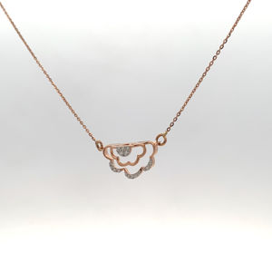 Pendentif en or rose 18 carats avec diamant véritable - Collier en diamant naturel certifié IGI pour femmes - Product Image 4