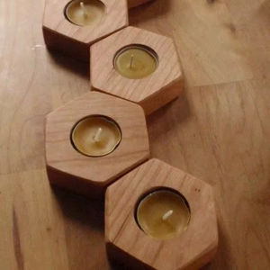 Grand Porte-Bougie en Bois Artisanal pour Salon, Décoration de Noël, Art Moderne Unique, Vente en Gros Inde - Product Image 1