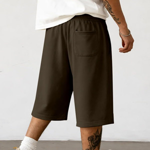 Pantalones cortos de felpa francesa de 380 GSM personalizados al por mayor, 100% algodón, estilo hip hop, ropa urbana para hombre - Product Image 3