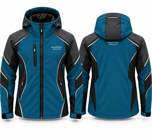 Chaquetas Softshell Unisex NAVISTA SPORTS NS-8841 Personalizadas, Chaqueta de Invierno para Exteriores, Transpirable, Cortavientos, con Capucha, Cremallera y Forro Polar - Product Image 3