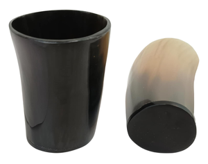 Copas y tazas de cuerno de búfalo ecológicas, hechas a mano y con diseños nórdicos vikingos en negro para Navidad. - Product Image 6