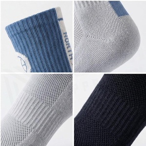 North Approach Crew <b>Socks</b> Solid Color Breathable Cotton Adult Daily Wear Spring Season - Product Image 4