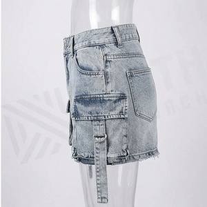 Low Price Top Quality <b>Women</b> Wholesale Casual Vintage Summer Mid Waist Straight Leg Denim <b>Shorts</b> Washable Trendy Fits - Product Image 3