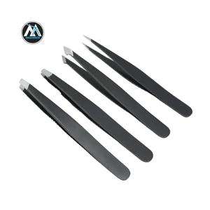 Juego de pinzas para cejas de acero Premium 4PCS con estuche de cuero Nueva condición para Navidad - Product Image 4