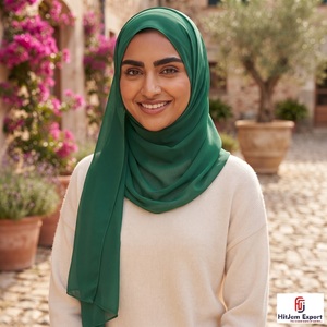 Luxury Chiffon Hijab Scarf Soft <b>Silk</b> Feel <b>Head</b> <b>Wrap</b> Shawl Custom Branding OEM ODM Private Label Supplier - Product Image 6