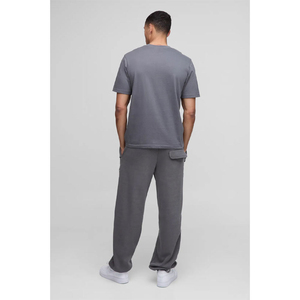 Pantalon large décontracté en toile à coupe droite pour homme, taille mi-haute, confortable et ample, idéal pour le quotidien - Product Image 5