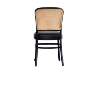 Sillas de comedor de madera de teca y ratán con asientos de espuma gruesa y suave a un precio económico. - Product Image 5