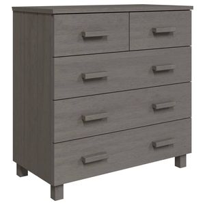Credenza HAMAR grigio chiaro in legno massello pino 31.1 "x 15.7" x 31.5" - Product Image 2