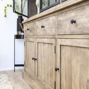 Aparador Vandana Prime Optima en madera de mango cepillada y metal negro - Product Image 3