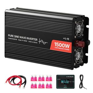 Inverter a Onda Sinusoidale Pura da 1500W, Convertitore da 12V DC a 120V AC per Auto con Telecomando e Porta USB Tipo C - Product Image 5