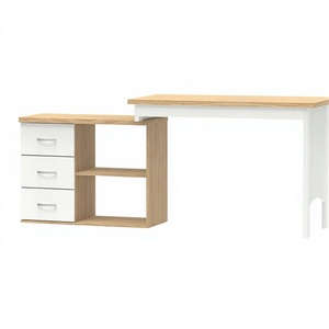 Escritorio de Oficina Moderno Ejecutivo Ajustable en Forma de L o Recto FURNIZONE con 3 Cajones y 2 Estantes Modelo 1379 - Product Image 2