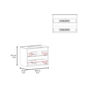 White Smoot Floating <b>Bathroom</b> <b>Vanity</b> with Two Drawers and Sink - Product Image 3