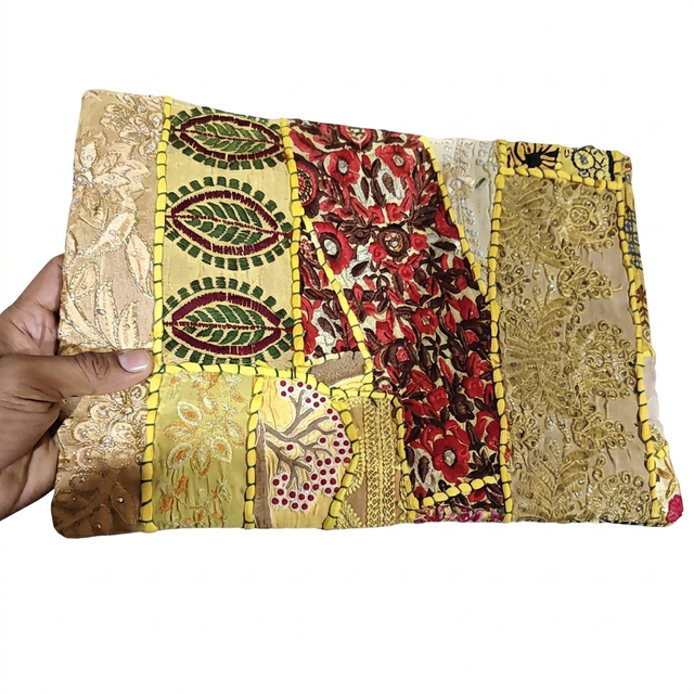 Handcrafted Sustainable Recycled Cotton Patchwork Lightweight Eco-Friendly Protective Laptop Sleeves for 13-15 Inch Laptops