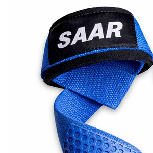 Sangles de levage en néoprène bleu haute performance SAAR INDUSTRIES, avec grip en silicone, sans élasticité, respirantes, réglables, unisexes - Product Image 5