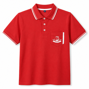 เสื้อโปโลผู้ชายพรีเมียมผ้าปิเก้เนื้อผสมคอตตอน แต่งขอบคอตัดสี ปักลายที่กระเป๋าหน้าอก สวมใส่สบายๆ สำหรับ OEM/ODM - Product Image 3