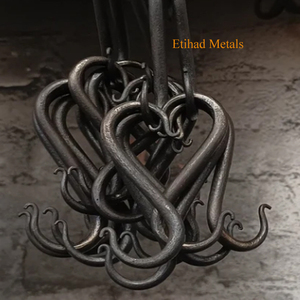 Hand Forged Wall <b>Hook</b> Handmade Rustic Wall <b>Hook</b> Metal Single <b>Hook</b> Hand Hand Forged Blacksmith Made Round Bar <b>S</b> Scroll <b>Hook</b> - Product Image 3