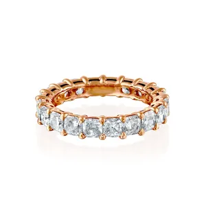 Zenvellae Cushion Lab Grown <b>Diamond</b> Eternity <b>Ring</b> IGI Certified - Product Image 1