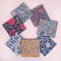 Pañuelos Cuadrados de Algodón Estampados a Mano de Lujo y Alta Calidad para Mujer - Diseño Floral Reversible, Cortavientos y Transpirable para Exteriores