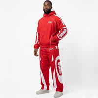 Ensemble de survêtement thermique personnalisé avec logo, veste coupe-vent, jogging en polyester, sweat à capuche et short pour homme