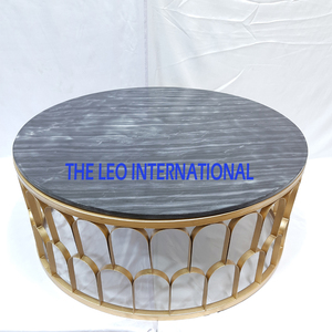 High Grade Gold Plated Prime Quality Metal Made Leaves Designer Elegant Look <b>Nesting</b> And Coffee <b>Tables</b> In Impressive Price - Product Image 3