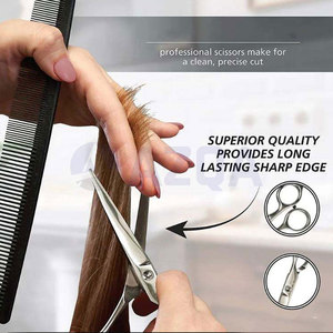 กรรไกรตัดผมมืออาชีพ สแตนเลส ใบมีดคม พร้อมซองหนัง สำหรับร้านทำผม - Product Image 5