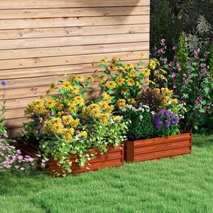 Jardinière carrée surélevée en métal galvanisé 2 pièces, 1 m x 1 m x 0,3 m, pour la culture de légumes, fleurs et herbes - Product Image 2