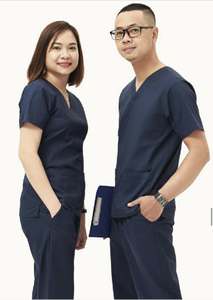 Ensemble de blouses médicales FMF fabriqué au Vietnam – Uniformes d'hôpital unisexes confortables avec détection d'aiguilles et délai de livraison rapide de 7 jours - Product Image 4