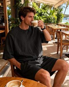 Ensemble deux pièces pour homme Ryehack, t-shirt à col rond et short d'été, ensembles de survêtements, ensembles de sport avec poches - Product Image 3