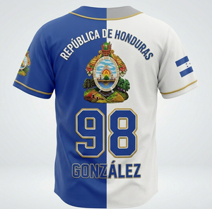 Uniforme de baseball pour homme avec imprimé drapeau du Honduras, chemise boutonnée respirante tendance 2026, maillot personnalisé avec logo - Product Image 5