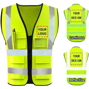 Chaleco de seguridad reflectante para trabajo en exteriores, de alta visibilidad, resistente a cortes, ropa de protección para uso industrial. - Product Image 6