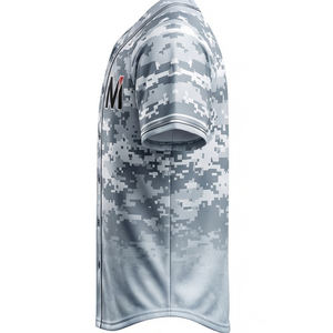 Maillot de baseball professionnel camouflage numérique à séchage rapide, vêtements de sport streetwear, tenue d'équipe MALUZA INDUSTRIES - Product Image 4