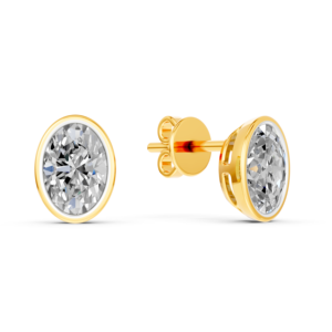 Pendientes de Oro Sólido de 14K, 9K, 10K y 18K con Diamantes Cultivados en Laboratorio, Certificados por IGI, RJC, ODM, OEM, Fabricante de Joyería Fina Ética EA502329 - Product Image 2